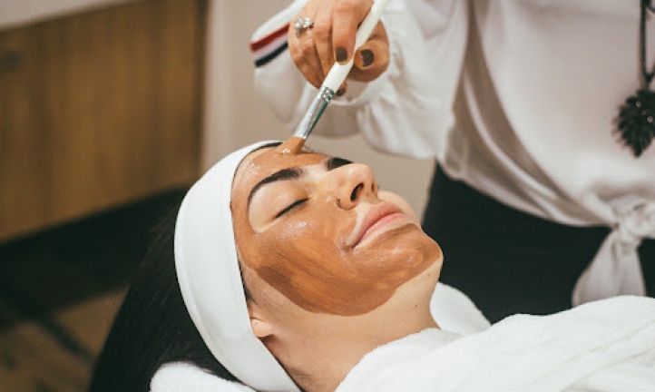 Woman receiving spa treatment