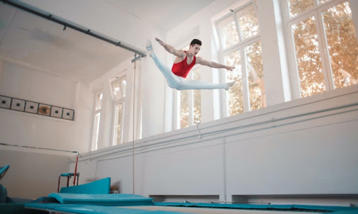 Sports gym trampoline